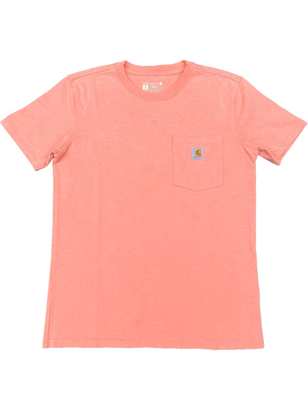 Carhartt Pink Pocket Logo T-Shirt Women’s Loose Fit S